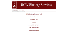 Tablet Screenshot of bcwbindery.com